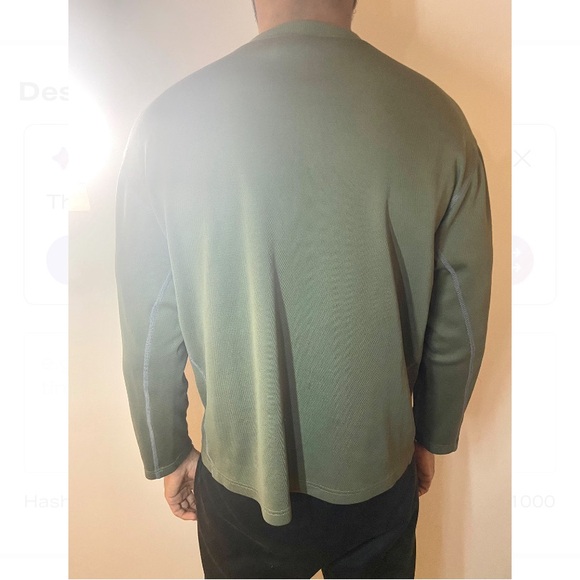 Used The North Face green Large Long sleeve , Punk Outdoor y2k Green - Picture 3 of 11